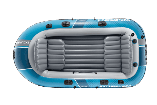 Excursion 4 napihljiv čoln iz ptičje perspektive