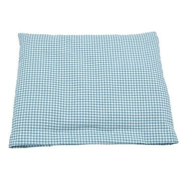 Torf Jastuk od pšeničnog zrna, svijetloplavo-bijeli karirani, 19 x 18 cm