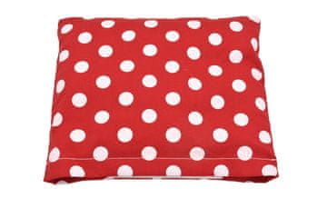 Torf Jastuk s pšeničnim zrnom, crveno-bijeli točkice veliki, 19 x 18 cm