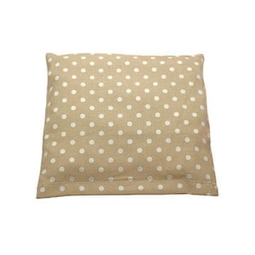 Torf Jastuk s košticama trešnje, bež s bijelim točkicama, 25 x 23 cm