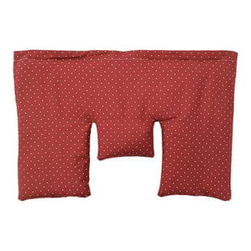 Torf Jastuk za vrat s pšeničnim zrnom, crveni s bijelim točkicama, 40 x 25 cm