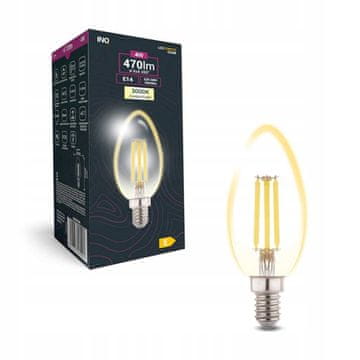 LED žarulja sa žarnom niti C37, E14, 4W, 3000K