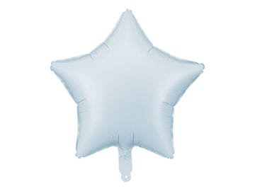 PartyDeco Folija balon sa zvijezdom, maglovito plave boje, 48 cm