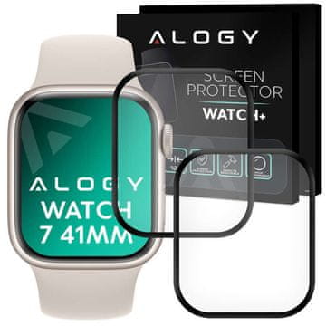 2x fleksibilna 3D stakla za Apple Watch 7 41mm crna
