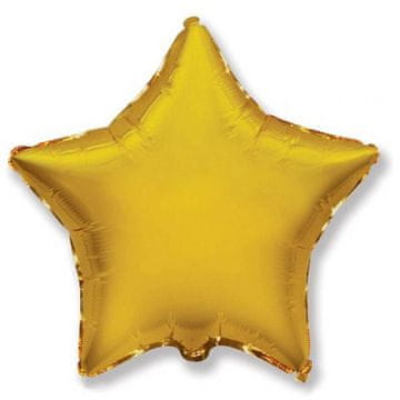 Flexmetal Folija balon sa zvijezdom, zlatni, 46 cm
