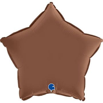 Grabo Folija balon - satenski čokoladno smeđi zvijezda 46 cm,