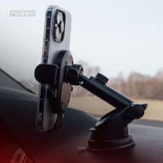 2-u-1 gravity držač za automobil za telefone od 6,5", za vjetrobransko staklo, armaturnu ploču, rešetku, Easy One Touch + organizator
