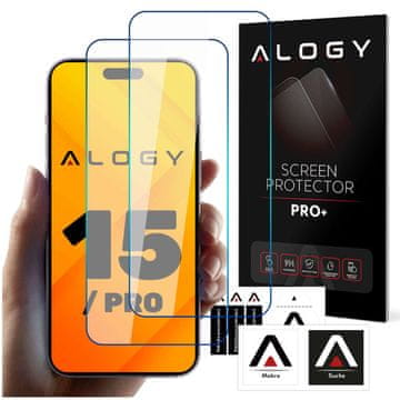 2x 9H kaljeno staklo za iPhone 15 / 15 Pro za zaštitnu foliju za ekran PRO+