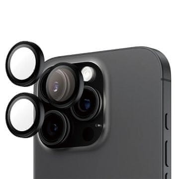 PanzerGlass staklo za kameru za iPhone 16 Pro / 16 Pro Max - crni prsten, 3 kom.