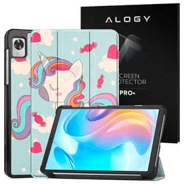 Book Cover Flip Case za Realme Pad Mini 8.7 Jednorog + Staklo