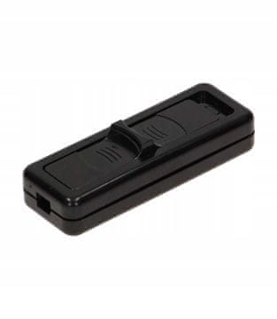 Klizni prekidač za prolaznu rupu 2,5 A/250 V crni