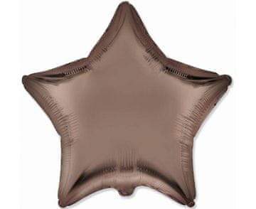 Flexmetal Folija balon zvijezda, saten, smeđi, 45 cm,