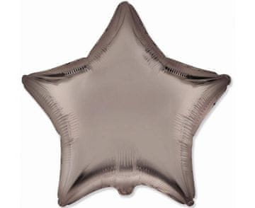 Flexmetal Folija balon zvijezda, saten, sivi, 45 cm,