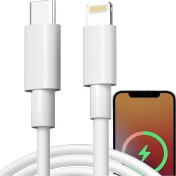 2m USB-C na Lightning kabel Fast Charge kabel za punjenje iPhonea 20W bijeli