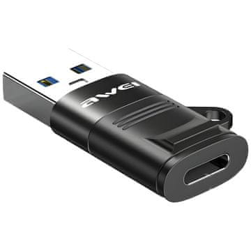 Awei CL-13 USB-C/USB-A adapter crne boje
