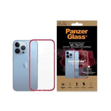 PanzerGlass Antibakterijska maskica za iPhone 13 Pro, crvena