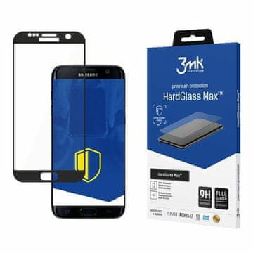 3MK Kaljeno staklo za Samsung Galaxy S7 Edge HardGlass Max crno