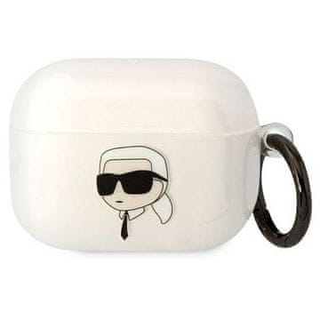 Karl Lagerfeld prozirna futrola za AirPods Pro slušalice Karlova glava