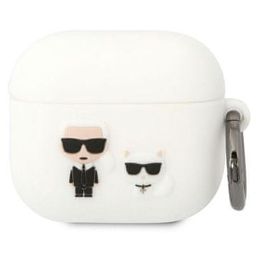 Karl Lagerfeld Karl Lagerfeld etui za AirPods 3, Silicone Karl&Choupette, bijeli