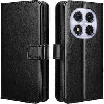 GS Preklopna futrola za Xiaomi Redmi Note 14 Pro 5G / Xiaomi Poco X7 5G, novčanik Crazy Horse, crna