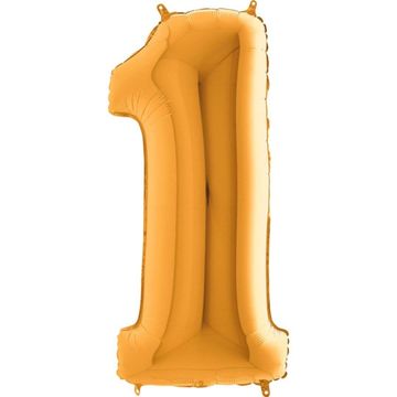 Grabo Folija balon Broj 1 Zlatni - 102 cm
