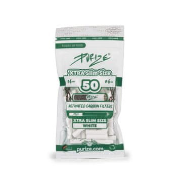Purize Extra Slim bijeli karbonski filteri 50 kom