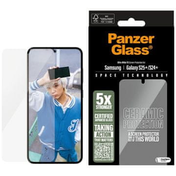 PanzerGlass Keramičko staklo za Samsung Galaxy S25 Plus Ultra-Wide