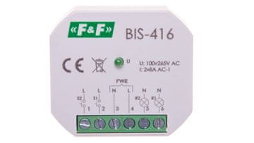FF Dvokanalni impulsni relej 8A 2Z 230V AC BIS-416