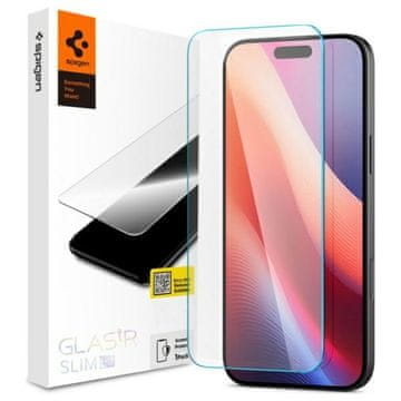 Spigen Kaljeno staklo za iPhone 15 - 9H, potpuno prekrivanje, 1 kom. 0,2 mm