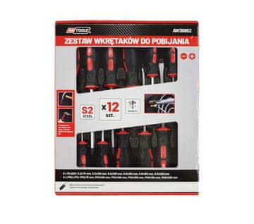 awtools set odvijača ZA udaranje 12 kom.