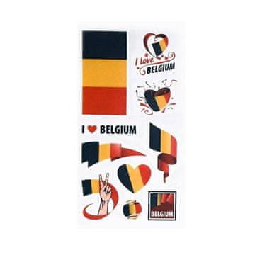 Privremena tetovaža belgijske zastave, razni dizajni, 10 komada