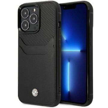 Bmw Futrola BMW BMHCP14L22RSEPK za iPhone 14 Pro 6.1" kožna s utorom za karticu, crna
