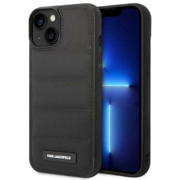 Karl Lagerfeld Karl Lagerfeld Puffy Elongated Logo maska za iPhone 14 / 15 / 13 6.1" crna