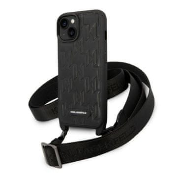Karl Lagerfeld Futrola za iPhone 14 Hardcase Monogram Plaque crna