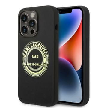 Karl Lagerfeld Maska Karl Lagerfeld Silicone RSG za iPhone 14 Pro, crna