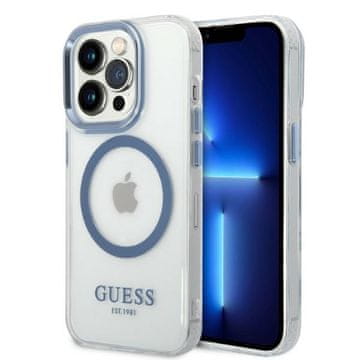 Guess metalna maska za MagSafe za iPhone 14 Pro Max, plava