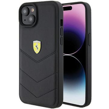 Ferrari Tvrda prošivena futrola za iPhone 15 Plus , crna