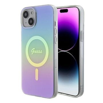 Guess Futrola Guess IML Iridescent MagSafe za iPhone 15 Plus - ljubičasta