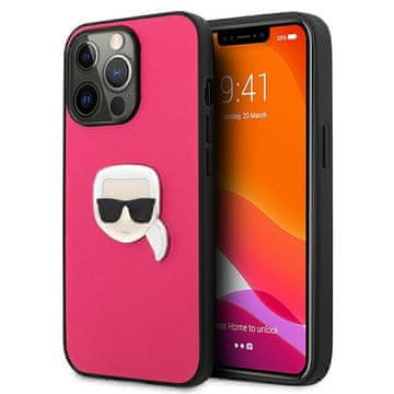 Karl Lagerfeld tvrda futrola za iPhone 13 Ikonik ružičasta futrola