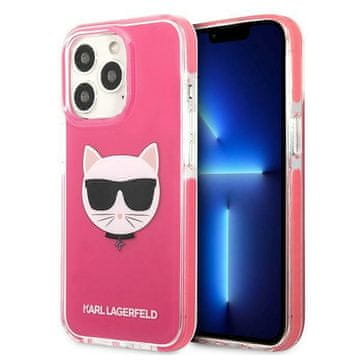 Karl Lagerfeld Maska za iPhone 13 Pro Choupette Head fuksija