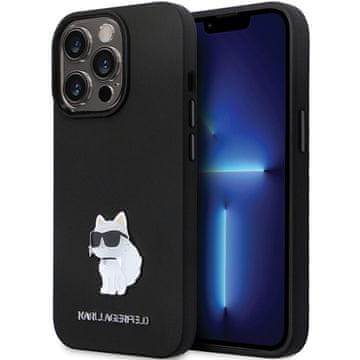 Karl Lagerfeld Karl Lagerfeld Silicone C Metal Pin maska za iPhone 13 Pro / 13 - crna