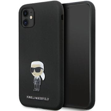 Karl Lagerfeld Karl Lagerfeld Silicone Ikonik Metal Pin maska za iPhone 11 / Xr - crna