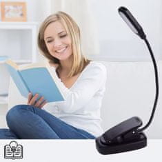 LED noćna lampa, stolna lampa, podesiva fleksibilna bežična Micro USB, crna