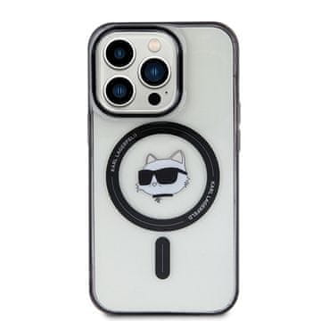 Karl Lagerfeld Karl Lagerfeld maska za iPhone 15 Pro, IML Choupette's Head MagSafe, prozirna