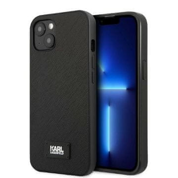 Karl Lagerfeld Karl Lagerfeld Saffiano Plaque maska za iPhone 13 mini (5.4") - crna