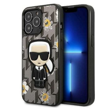 Karl Lagerfeld Flower Ikonik siva maskica za iPhone 13 Pro