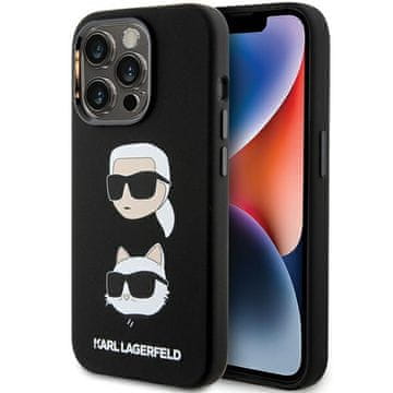 Karl Lagerfeld Karl Lagerfeld silikonska maska za iPhone 15 Pro - crna