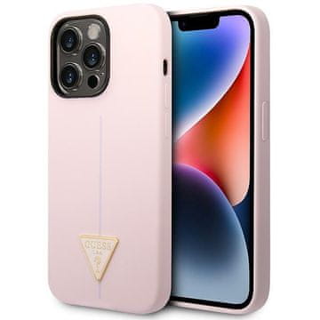 Guess Silikonska trokutasta maskica za iPhone 14 Pro, ljubičasta