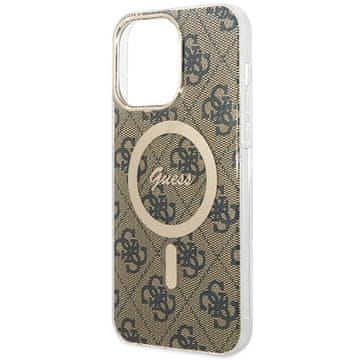 Guess maskica za iPhone 15 Pro Max - smeđa MagSafe maskica