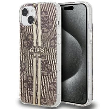 Guess tvrda maska za iPhone 15 Plus IML 4G smeđe zlatne pruge